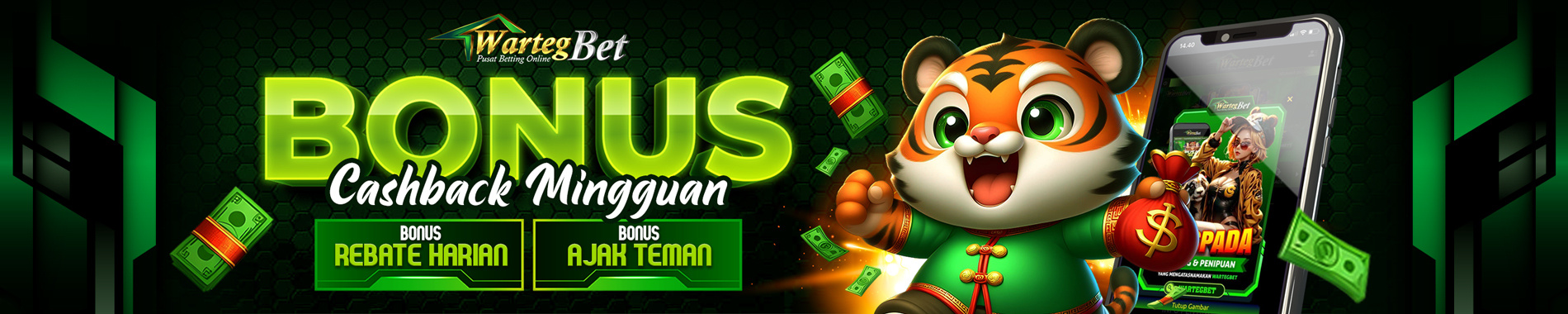 Bonus Cashback Tertinggi 5%  | Wartegbet.com Slot Online | RTP Tertinggi 2021